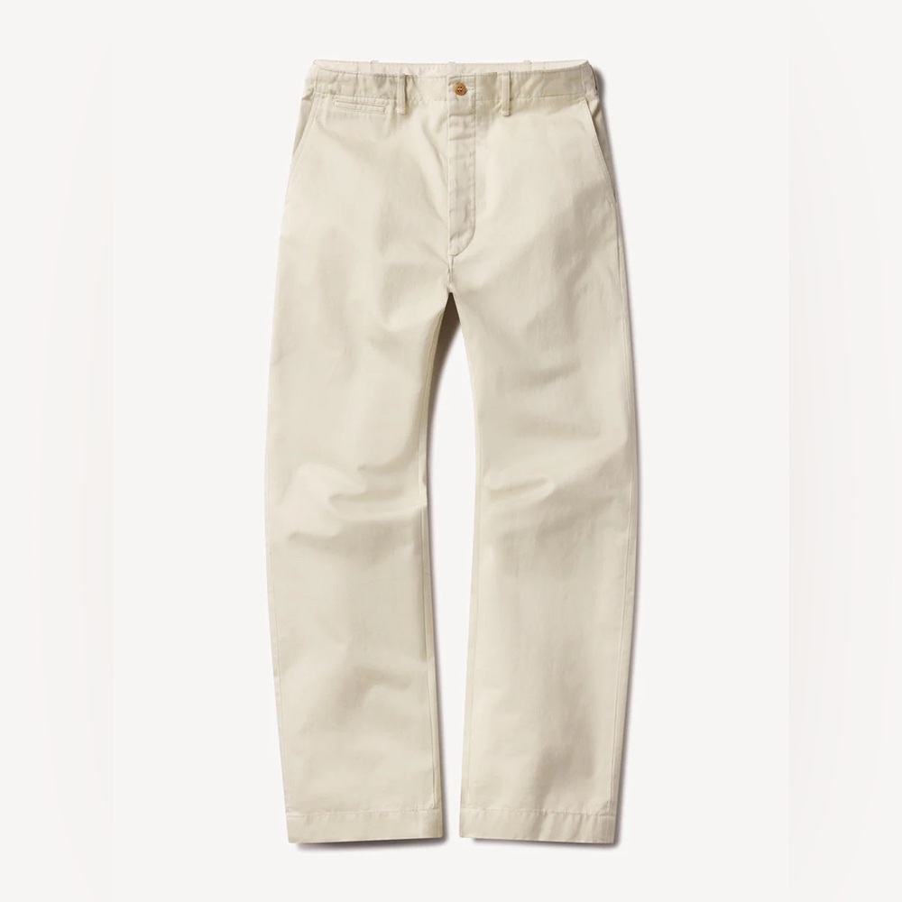 Buck Mason Cream Straight-Leg Chinos - Picture 11 of 11